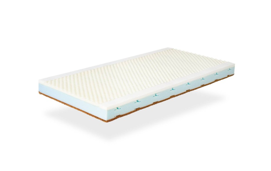 COLCHÓN VISCOELÁSTICA, ESPUMA + FIBRA COCO NATURAL H 11CM