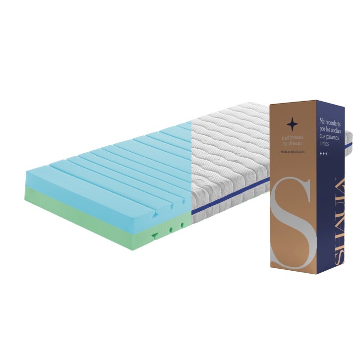 MATELAS ARTICULÉ 2 NIVEAUX DE FERMETÉ EN 1 - HAUTEUR 20 CM